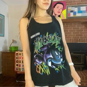 Vintage 90s Mickey Graffitti Single Stitch Air Brush Orlando Florida Dis…